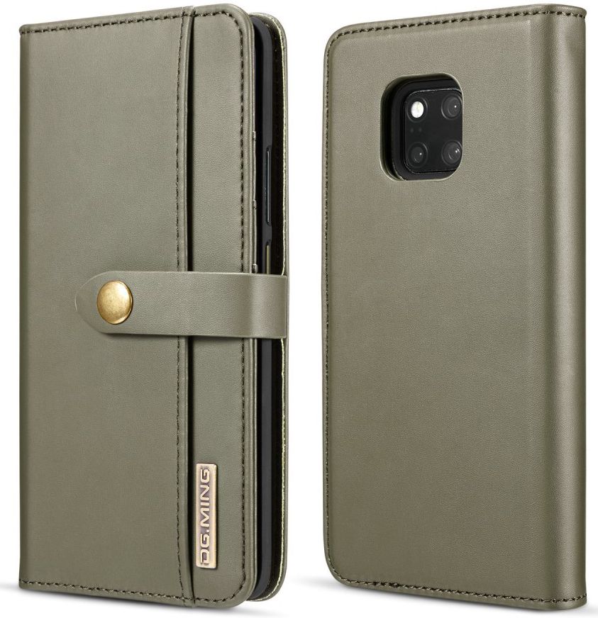 Huawei Mate 20 Pro Leren 2-in-1 Bookcase en Back Cover Hoesje Groen afbeelding 1