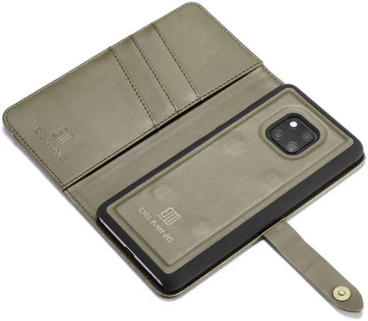 Huawei Mate 20 Pro Leren 2-in-1 Bookcase en Back Cover Hoesje Groen afbeelding 14