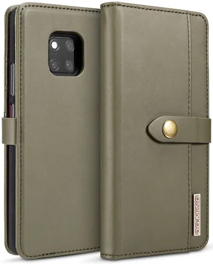 Huawei Mate 20 Pro Leren 2-in-1 Bookcase en Back Cover Hoesje Groen afbeelding 2