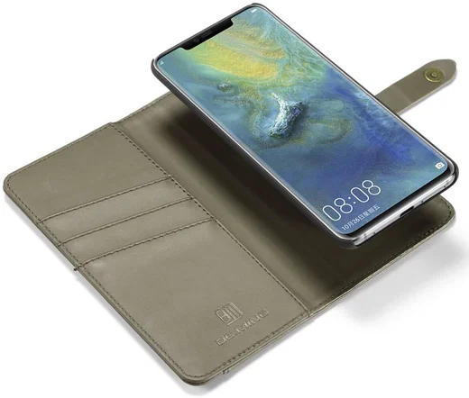 Huawei Mate 20 Pro Leren 2-in-1 Bookcase en Back Cover Hoesje Groen afbeelding 5