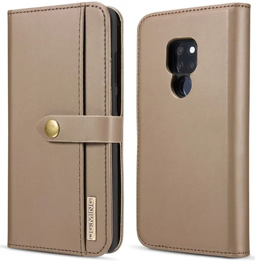Huawei Mate 20 Leren 2-in-1 Bookcase en Back Cover Hoesje Bruin afbeelding 1