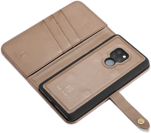 Huawei Mate 20 Leren 2-in-1 Bookcase en Back Cover Hoesje Bruin afbeelding 14