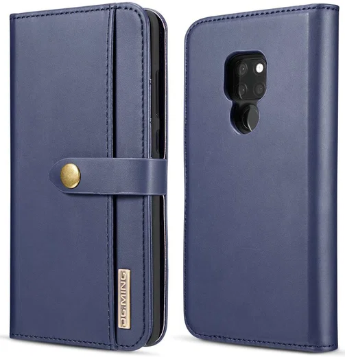 Huawei Mate 20 Leren 2-in-1 Bookcase en Back Cover Hoesje Blauw afbeelding 1
