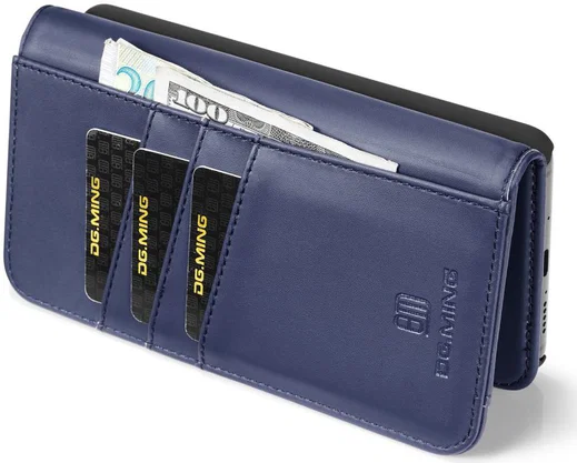 Huawei Mate 20 Leren 2-in-1 Bookcase en Back Cover Hoesje Blauw afbeelding 11