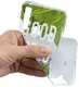 Samsung Galaxy A7 (2018)Transparant Hoesje met Print Green Leaves afbeelding 4