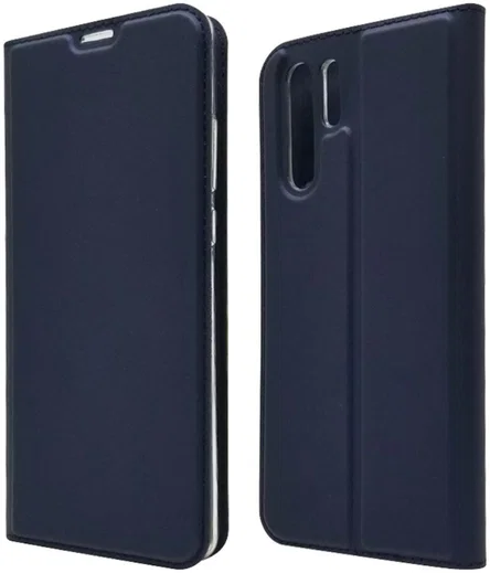 Huawei P30 Pro Flip Hoesje met Kaart Houder Blauw afbeelding 9