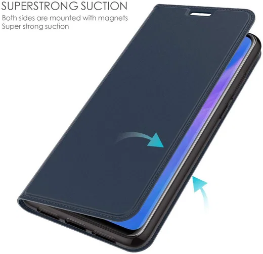 Huawei P30 Pro Flip Hoesje met Kaart Houder Blauw afbeelding 6