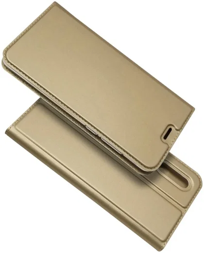 Huawei P30 Flip Hoesje met Kaart Houder Goud afbeelding 5
