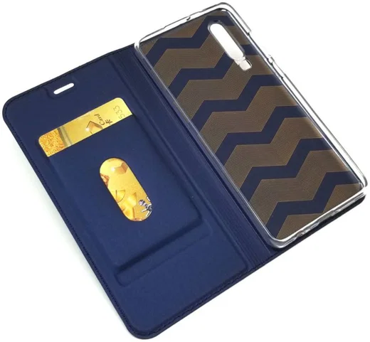 Huawei P30 Flip Hoesje met Kaart Houder Blauw afbeelding 2