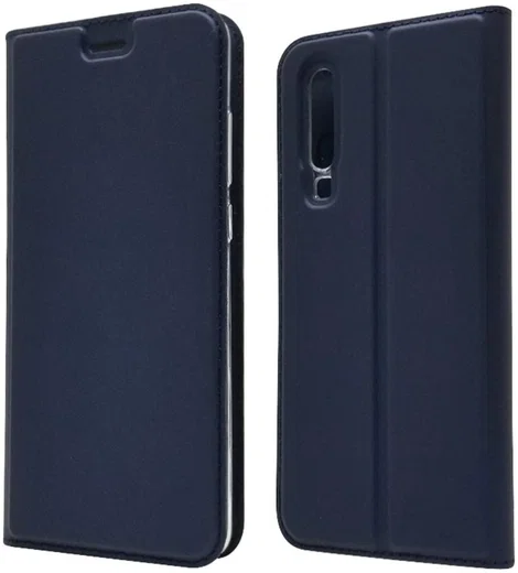 Huawei P30 Flip Hoesje met Kaart Houder Blauw afbeelding 1