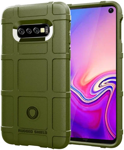 Samsung Galaxy S10E Anti-Shock Hybride Hoesje Groen afbeelding 1