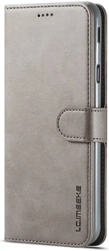 Samsung Galaxy J4 Plus Book Case Portemonnee Hoesje Grijs afbeelding 4