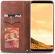 AZNS Samsung Galaxy S8 Leren Stand Portemonnee Hoesje Coffee afbeelding 2