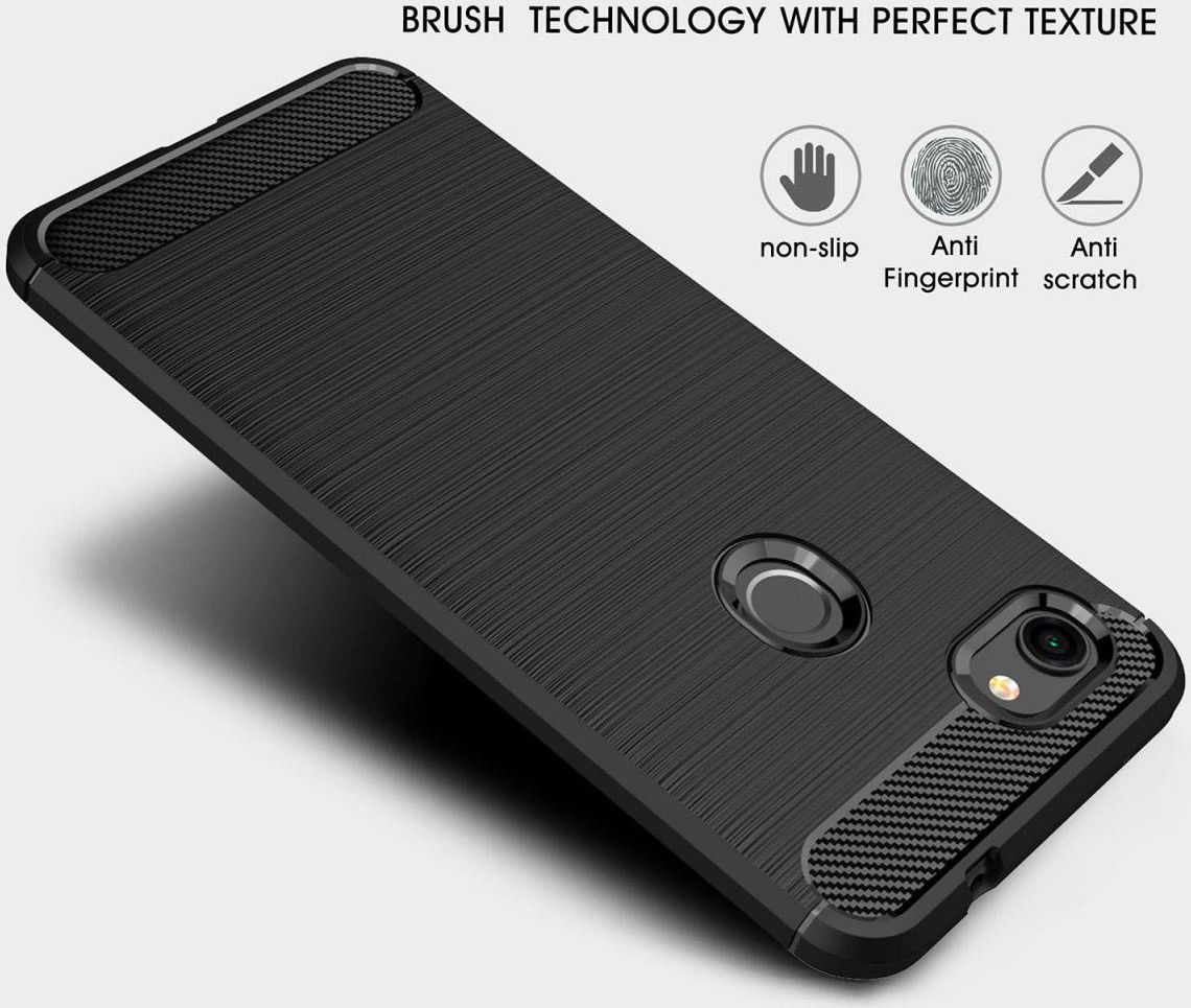 Google Pixel 3A XL Geborsteld TPU Hoesje Zwart afbeelding 10