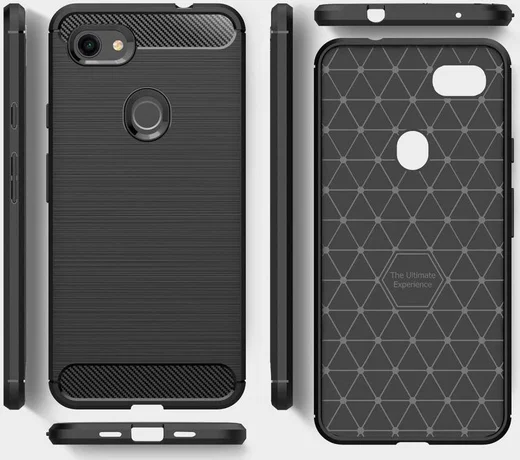 Google Pixel 3A XL Geborsteld TPU Hoesje Rood afbeelding 6