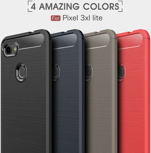 Google Pixel 3A XL Geborsteld TPU Hoesje Blauw afbeelding 5