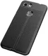 Google Pixel 3A XL Litchi Texture TPU Hoesje Zwart afbeelding 4