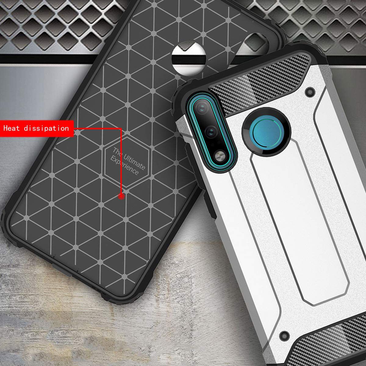 Huawei P30 Lite Hoesje Shock Proof Hybride Backcover Goud afbeelding 5