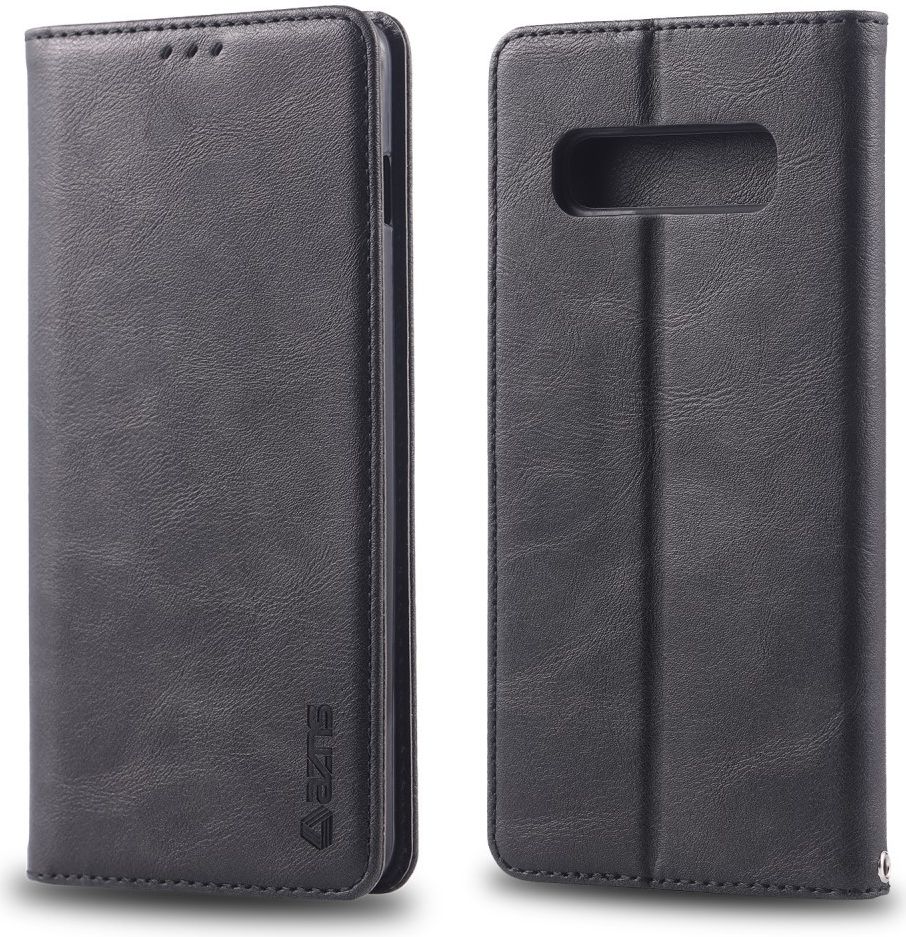 Samsung Galaxy S10 Plus Leren Stand Portemonnee Hoesje Zwart afbeelding 3