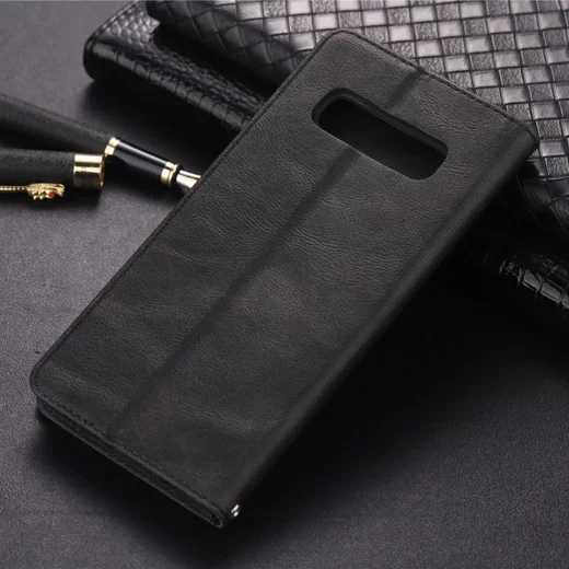 Samsung Galaxy S10 Plus Leren Stand Portemonnee Hoesje Zwart afbeelding 6
