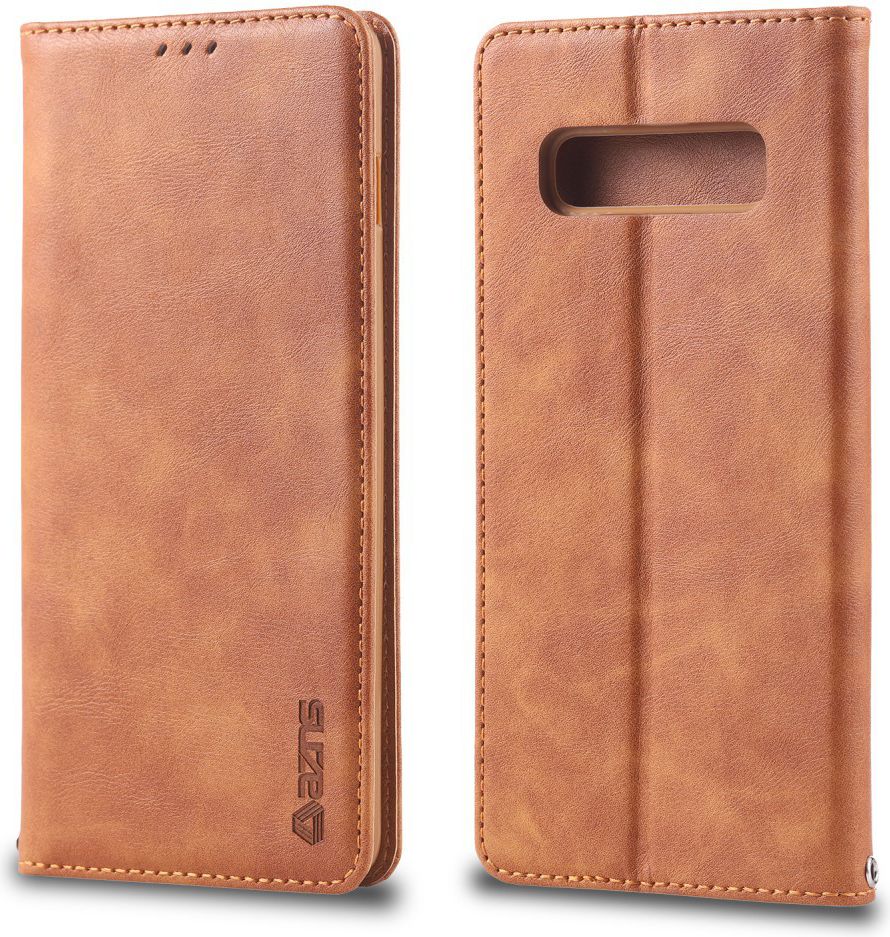 Samsung Galaxy S10 Kunstleer Stand Portemonnee Hoesje Bruin afbeelding 3