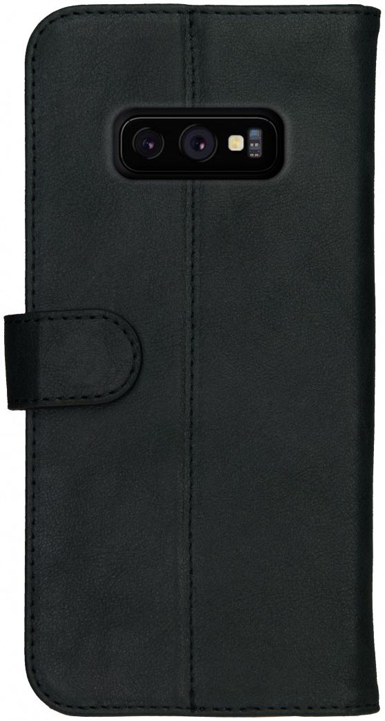 Rosso Deluxe Samsung Galaxy S10E Hoesje Echt Leer Book Case Zwart afbeelding 10