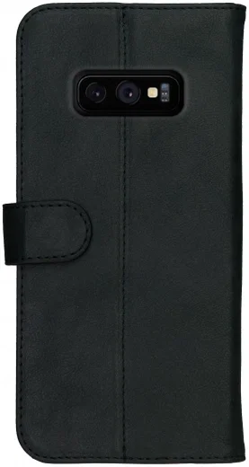 Rosso Deluxe Samsung Galaxy S10E Hoesje Echt Leer Book Case Zwart afbeelding 10