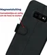 Rosso Deluxe Samsung Galaxy S10E Hoesje Echt Leer Book Case Zwart afbeelding 6