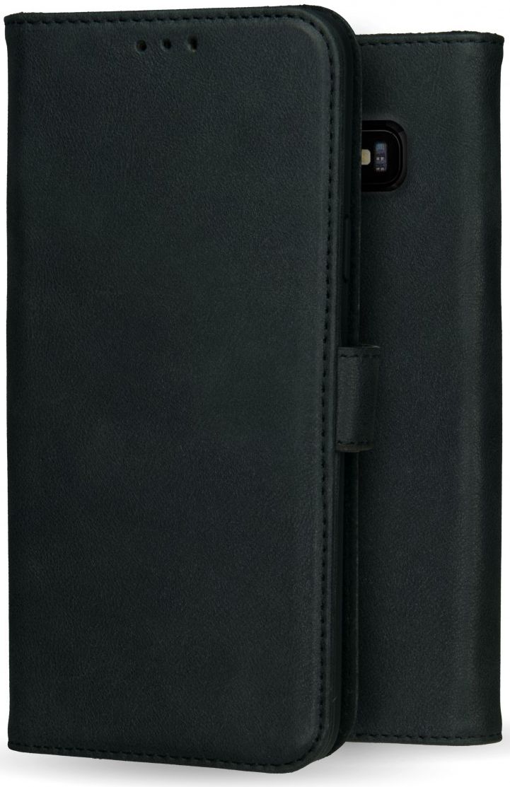 Rosso Deluxe Samsung Galaxy S10 Hoesje Echt Leer Book Case Zwart afbeelding 10
