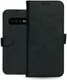 Rosso Deluxe Samsung Galaxy S10 Hoesje Echt Leer Book Case Zwart afbeelding 12