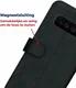 Rosso Deluxe Samsung Galaxy S10 Hoesje Echt Leer Book Case Zwart afbeelding 8