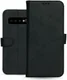 Rosso Deluxe Samsung Galaxy S10 Plus Hoesje Echt Leer Book Case Zwart afbeelding 13