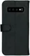 Rosso Deluxe Samsung Galaxy S10 Plus Hoesje Echt Leer Book Case Zwart afbeelding 2