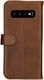 Rosso Deluxe Samsung Galaxy S10 Plus Hoesje Echt Leer Book Case Bruin afbeelding 9