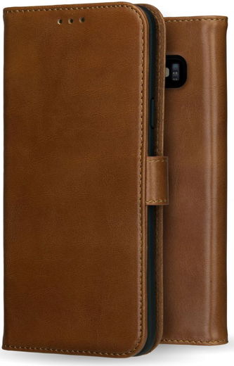 Rosso Deluxe Samsung Galaxy S10 Plus Hoesje Echt Leer Book Case Bruin afbeelding 10