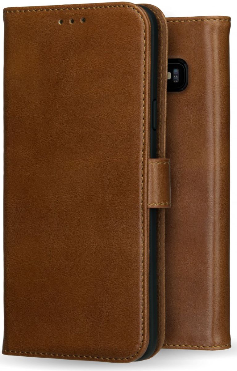 Rosso Deluxe Samsung Galaxy S10 Hoesje Echt Leer Book Case Bruin afbeelding 10