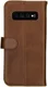 Rosso Deluxe Samsung Galaxy S10 Hoesje Echt Leer Book Case Bruin afbeelding 2