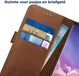Rosso Deluxe Samsung Galaxy S10 Hoesje Echt Leer Book Case Bruin afbeelding 6