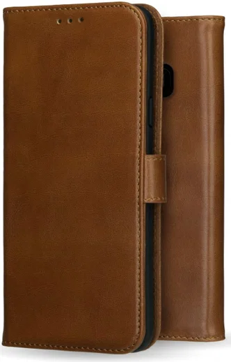 Rosso Deluxe Samsung Galaxy S10E Hoesje Echt Leer Book Case Bruin afbeelding 10