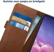 Rosso Deluxe Samsung Galaxy S10E Hoesje Echt Leer Book Case Bruin afbeelding 5