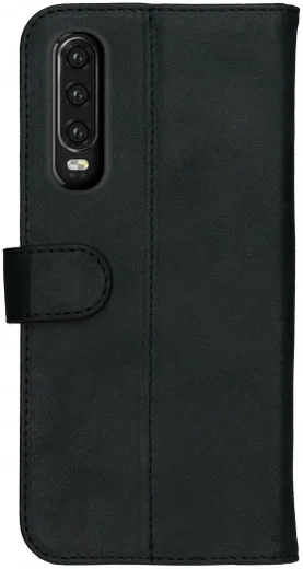 Rosso Deluxe Huawei P30 Hoesje Echt Leer Book Case Zwart afbeelding 9