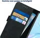 Rosso Deluxe Huawei P30 Hoesje Echt Leer Book Case Zwart afbeelding 4