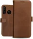 Rosso Deluxe Huawei P30 Lite Hoesje Echt Leer Book Case Bruin afbeelding 12