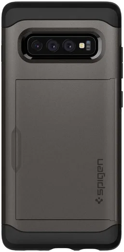 Spigen Slim Armor Card Holder Case Samsung Galaxy S10 Hoesje Gunmetal afbeelding 2