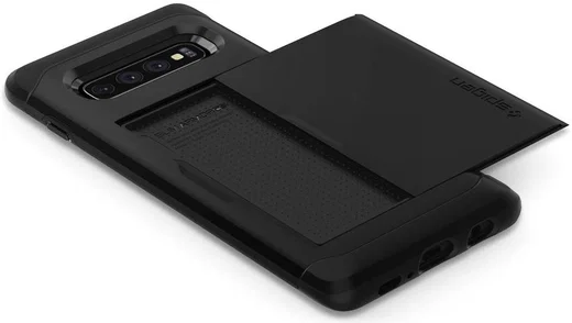 Spigen Slim Armor Card Holder Case Samsung Galaxy S10 Hoesje Zwart afbeelding 4