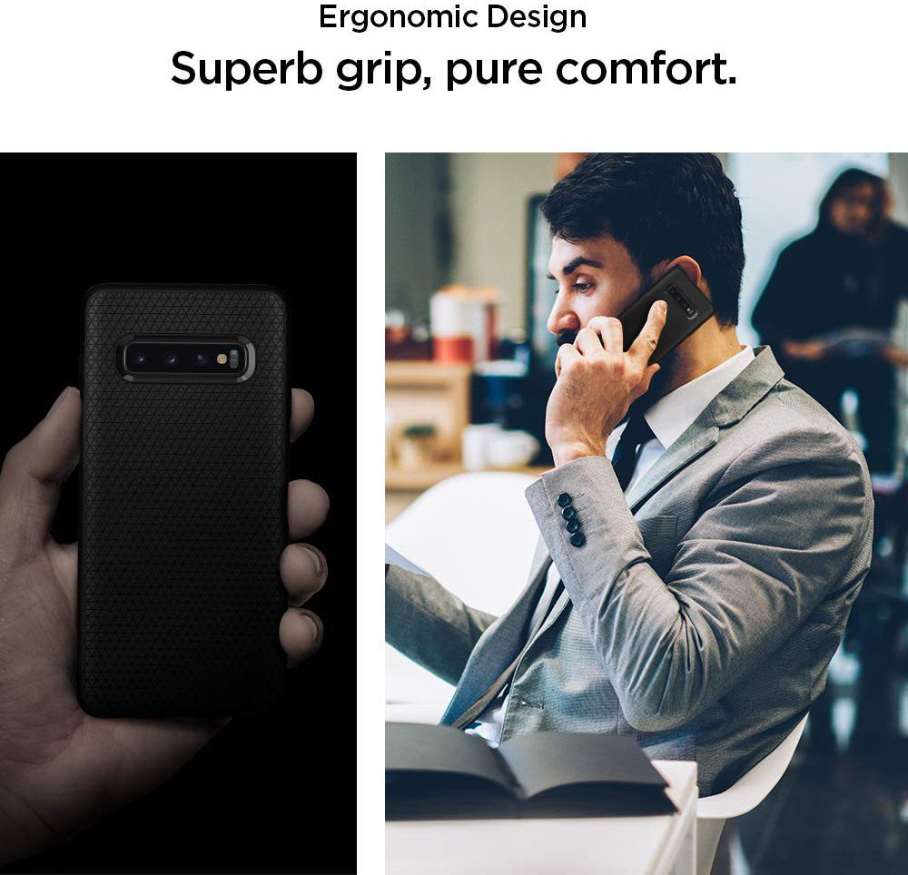 Spigen Liquid Air Hoesje Samsung Galaxy S10 Plus Zwart afbeelding 4