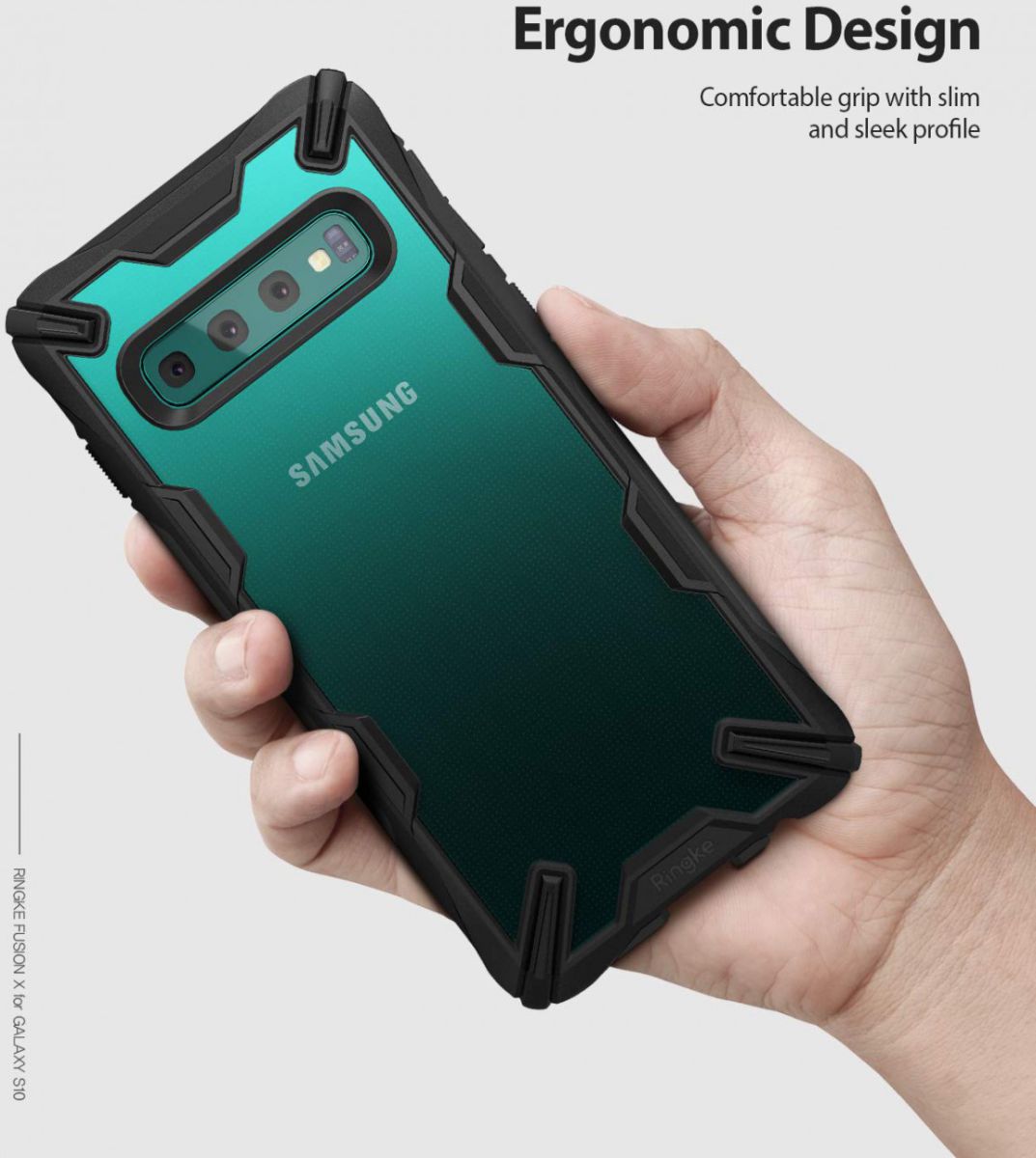 Ringke Fusion X Samsung Galaxy S10 Hoesje Zwart afbeelding 5