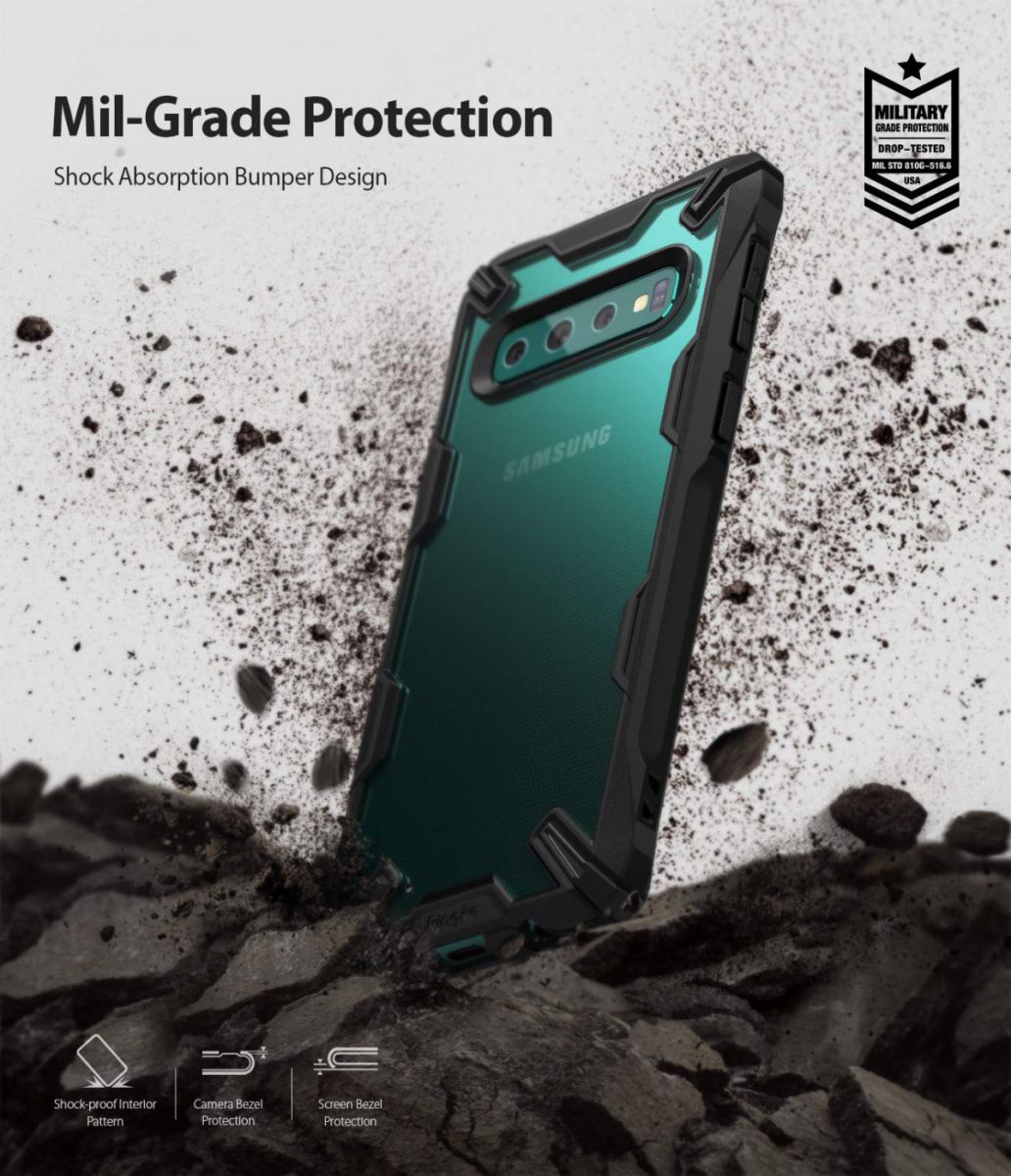 Ringke Fusion X Samsung Galaxy S10 Hoesje Zwart afbeelding 7