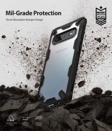 Ringke Fusion X Samsung Galaxy S10 Plus Hoesje Zwart afbeelding 4