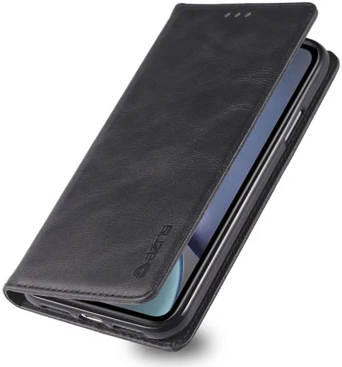 Apple iPhone XR Retro Portemonnee Hoesje Zwart afbeelding 1